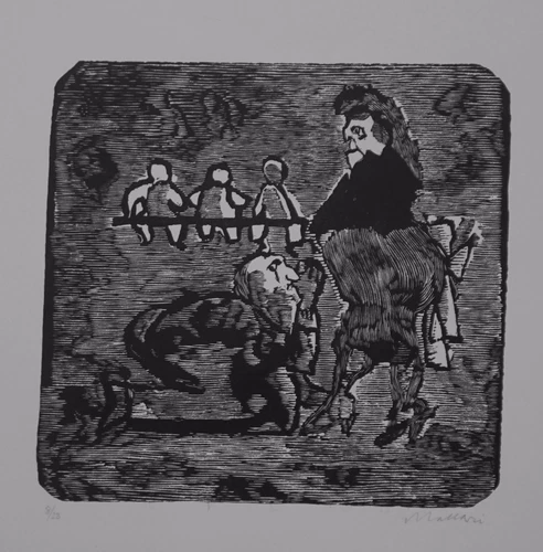 MINO MACCARI linoleografia 1951 SENZA TITOLO (NS RIF 16) - Foto 2 di 4