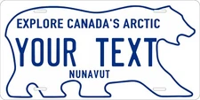 Nunavut 1999 Canada License Plate Personalized Custom Car Bike Motorcycle Moped 