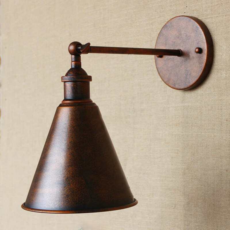 Vintage Adjustbale Wall Lamp E27 Light Weathered Copper Barn