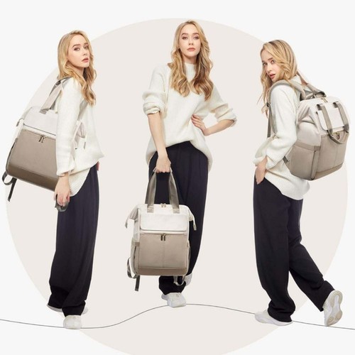 Large Capacity Laptop Bag with Storage Bag Computer Bag Backpack for Women - Afbeelding 8 van 11