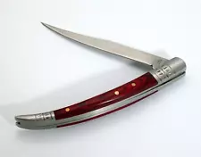 Navaja de Bolsillo Española Cuchillo Plegable con Mango de Madera Resistente 7"