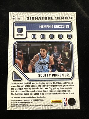 scottie pippen AUTO サイン　ピッペン　　TOPPS SCOTTIE PIPPEN 1997-98 TOPPS FRONT COURT FINESSE CHICAGO