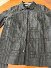 Nellie Partow Women BLACK COTTON BLAND FABRIC FROM ITALY Blouse XS MADE IN USA