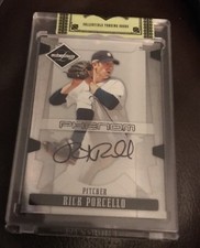 2008 LEAF LIMITED LEGENDS RICK PORCELLO PHENOM AUTOGRAPH AUTO DETROIT NICE