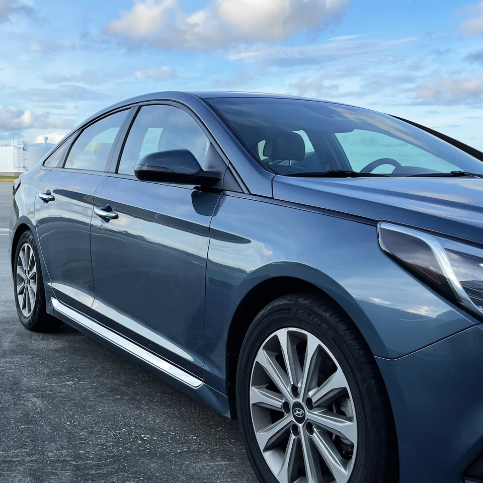 Vinilo apagón eliminación de cromo para Hyundai Sonata 2015-17 moldura de ventana Foto 4 de 4