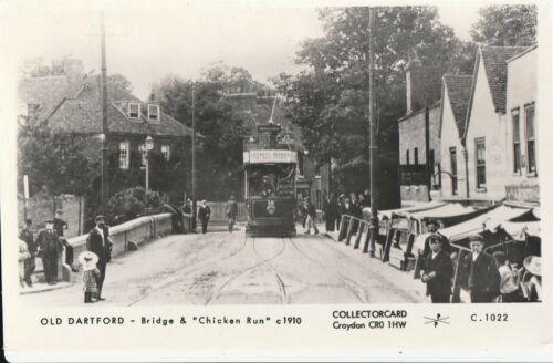 g london england old postcard english dartford tram kent - Picture 1 of 1