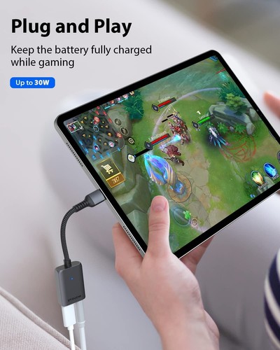 Stouchi 2-in-1 USB-C to 3.5mm 24 bit Audio Headphone and 30W PD Charger Adapter - 第 5/7 張圖片