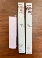 GLOSSIER PLAY - 2 Eye Pencils Sparkle Shark & Disaster Class Plus 1 Lipstick Zip