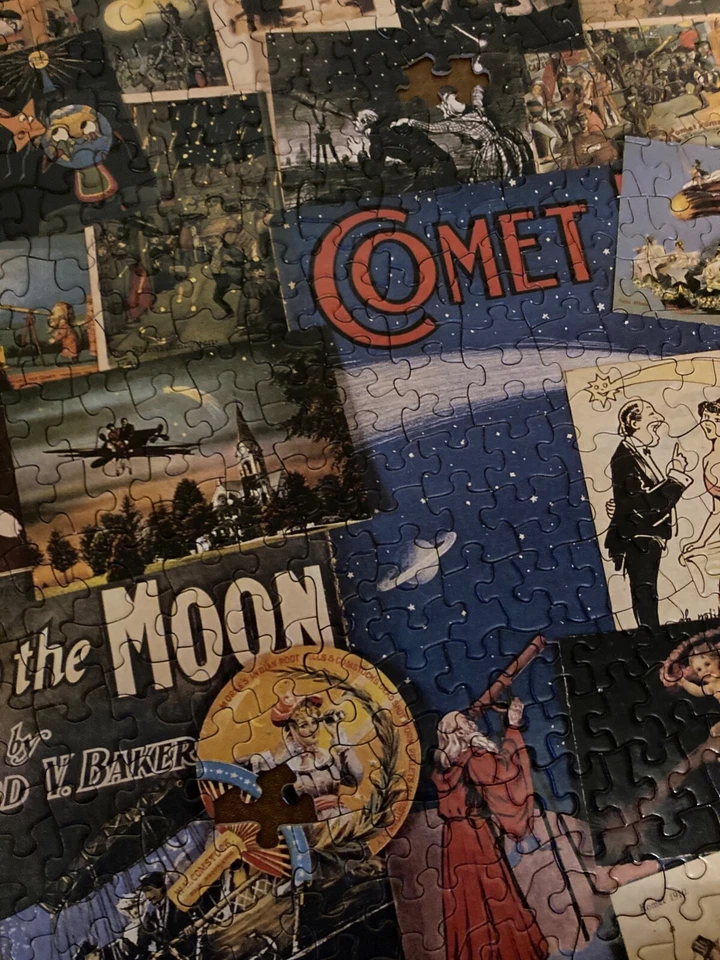 VTG  Springbok Halley's Comet Jigsaw Puzzle 1000 Pc 24x30 incomplete - Image 2 of 2