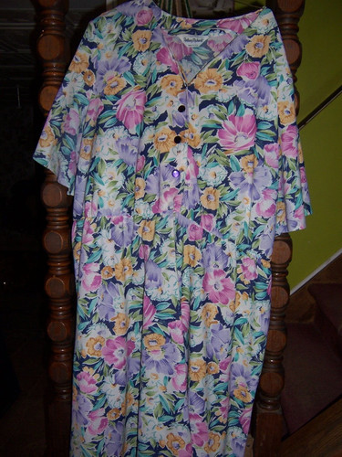 VINTAGE ANTHONY RICHARDS Colorful Design Polyester Dress - SIZE 22 1/2