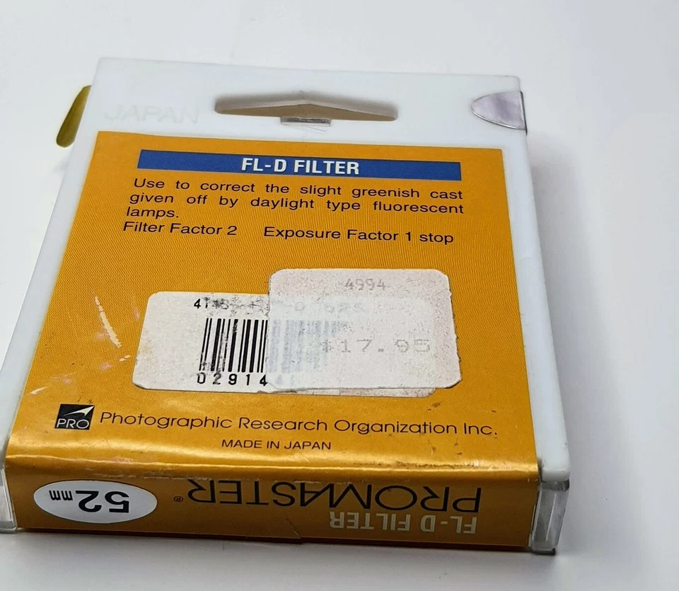 52mm Pro FL-D Daylight Balance Lens Filter FLD Japan 52 mm Camera Fluorescent 52 - Image 4 of 4