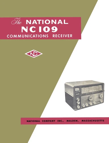 National NC-109 NC109 Radio Receiver Manual