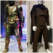 Mandalorian Flight Suit Flak Vest & Wool Cape Set Din Djarin Cosplay