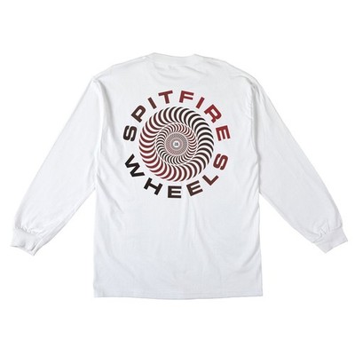 Spitfire Wheels Longsleeve Shirt Classic 87 Swirl Fade Fill White/Red/Black Whi