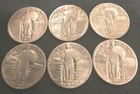 Lot 6 Standing Liberty Quarters Consecutive Years 1925-1930 Silver 90% US Coins