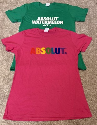 Absolut Vodka Mixed Drinks Cocktails Promo Womens T Shirt NEW Two Shirts