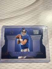 2025 Panini Silhouette Eli Manning Blue Pillars Of The Game Die-Cut Card#1