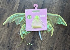 NWT Enchanted Wings Forest Fairy Costume Set Green  Gold with Flower Crown RMS