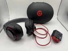Beats by Dre Studio 2.0 Black And Red Headphones Wired - Pads Are Worn