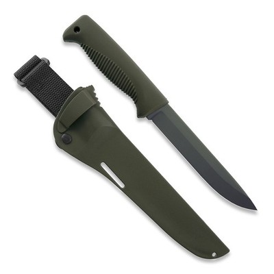 Peltonen Knives Sissipuukko M95 Ranger Knife Cerakote Kunststoffscheide OD Green