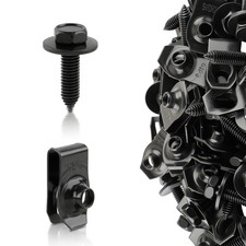 50 Pcs Body Fasteners - 25 Bolts 25 U-nut Clips 14-20 50 Pcs Body Fasteners - 25 Bolts 25 U-nut Clips 14-20