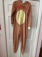 Rudolph The Red Nosed Reindeer Pajamas One Piece Size Medium