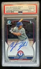 2023 Bowman Draft Wyatt Langford Chrome Auto 1st #CDA-WL Rangers PSA 10