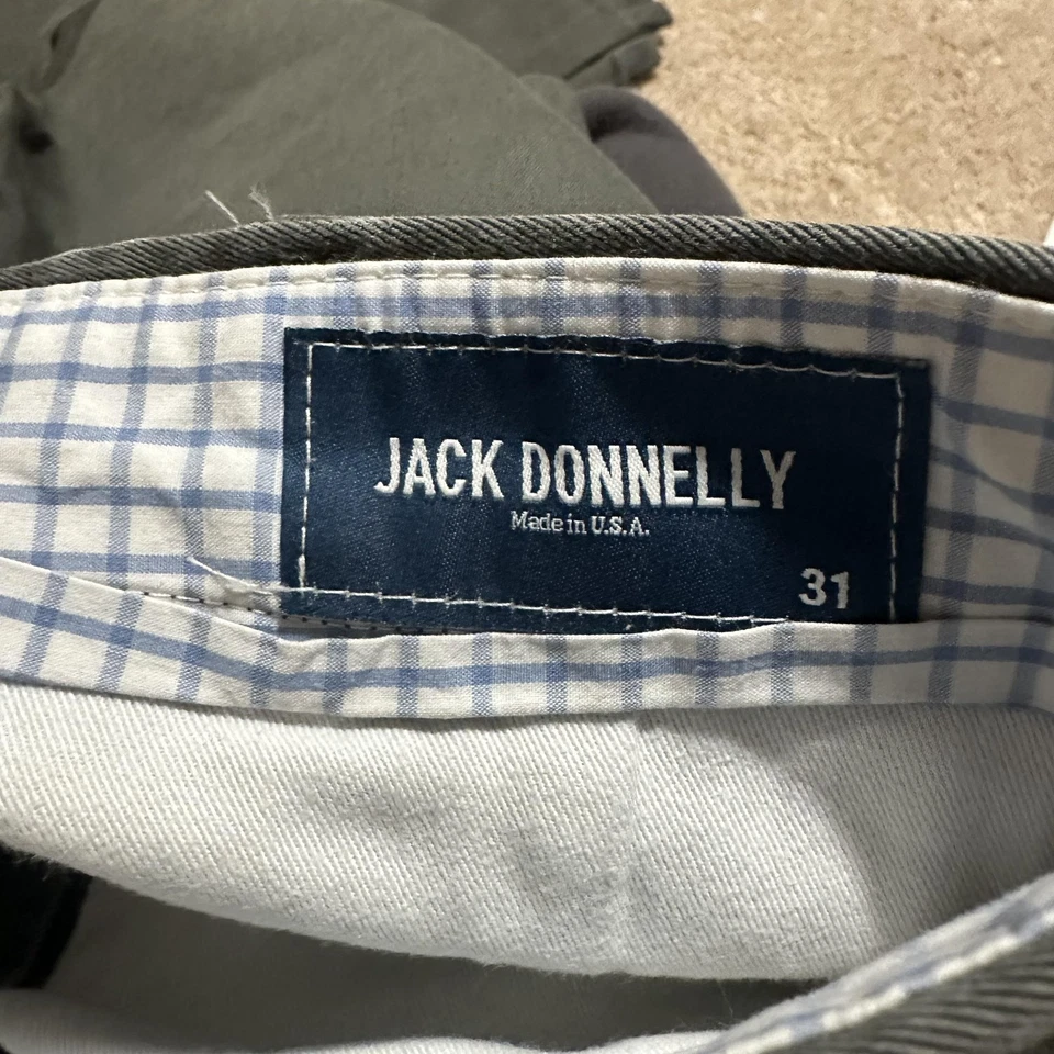 Pantalones Jack Donnelly Para Hombre 31 Gris Carbón Ajuste Híbrido Chino Algodón Hecho en EE. UU. Foto 4 de 4