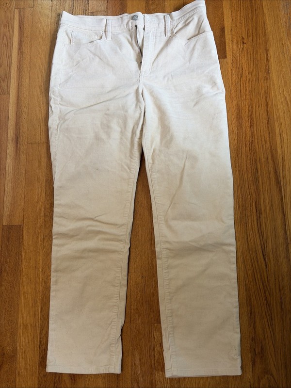 J. Crew White Corduroy Pants 30