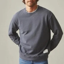 American Giant Relaxed French Terry Crewneck Sweatshirt Gray Made in USA Size M