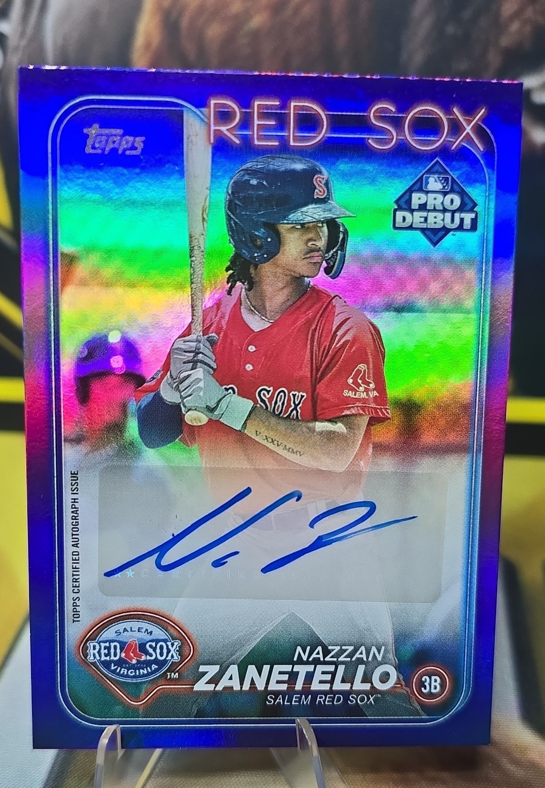 2024 Topps Pro Debut - Nazzan Zanetello #PD-174 Purple Foil Autographs /299 (AU,