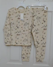 NWT 2pc Rylee + Cru Winter Town Print Pajamas sz 4/5 or 6/7