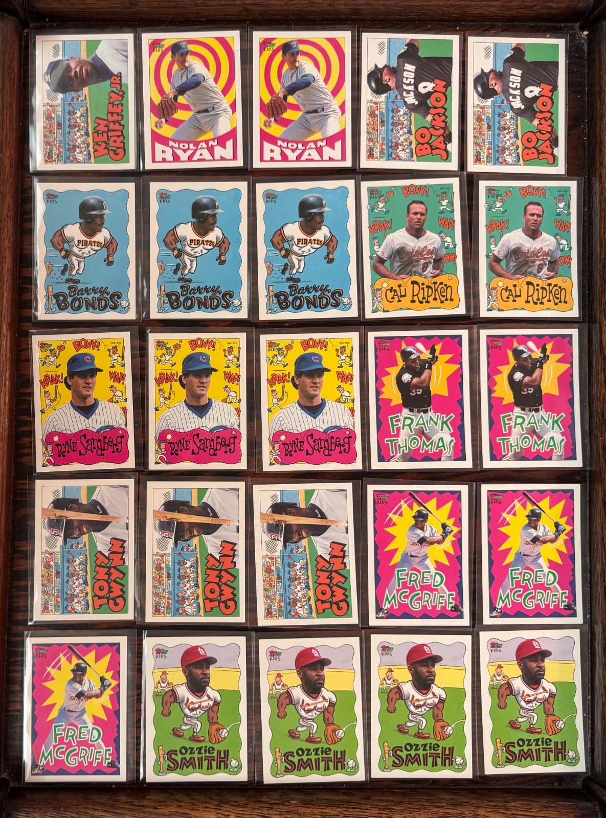 (70) 1992 Topps Kids with 2 asterisks Ken Griffey Jr, Bo Jackson, Nolan Ryan etc