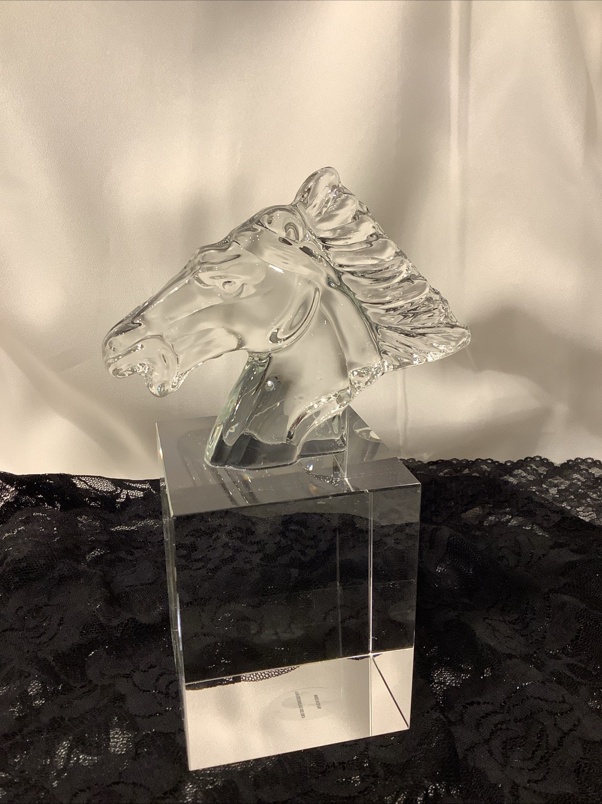 Semental 8” Busto en bloque de cristal de plomo