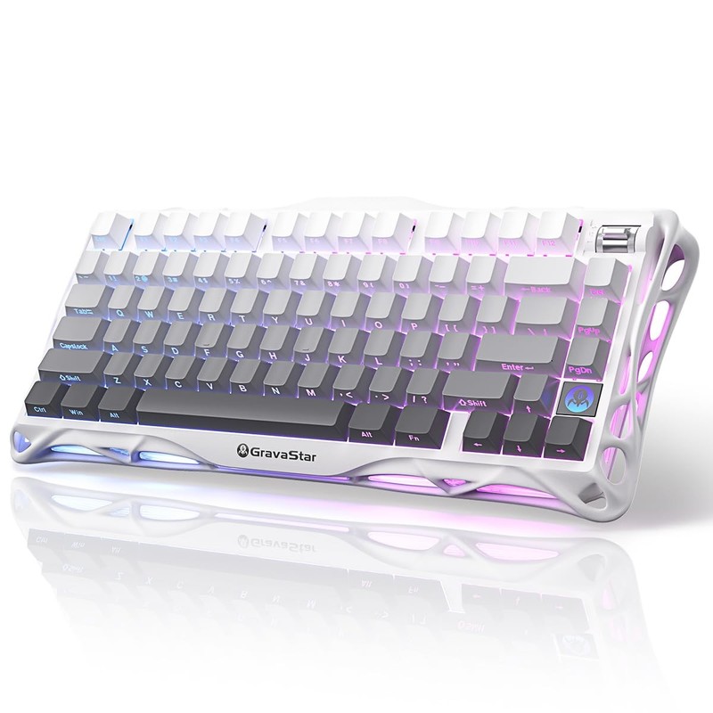 Mercury,K1 75% Wireless Mechanical Gaming Keyboard, Aluminum Alloy