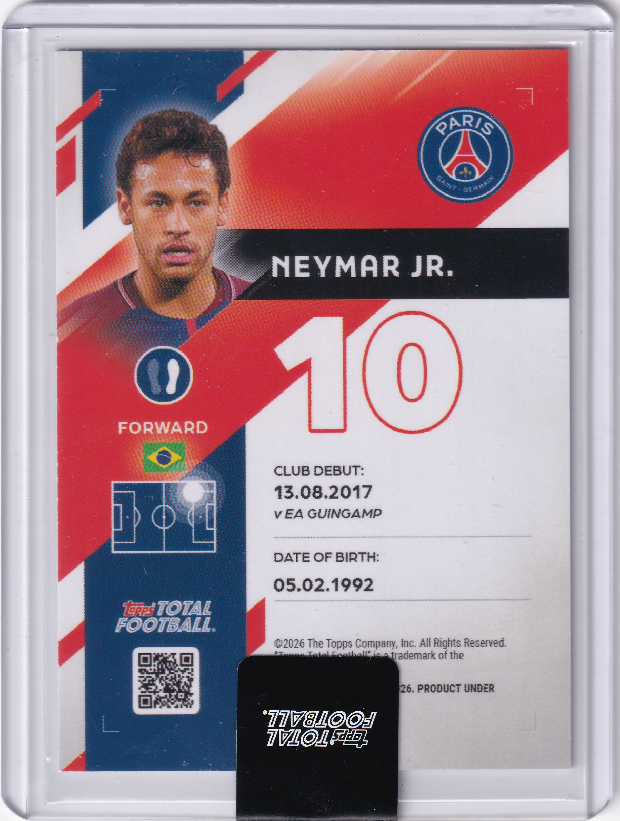 2025-26 Topps Total Football Neymar Jr /99 CLARITY #PSG43 view 2
