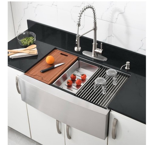 Bokaiya Sink 30 Inch Stainless Steel Farmhouse Sink Workstation-Bokaiya 30x20 - Picture 2 of 5