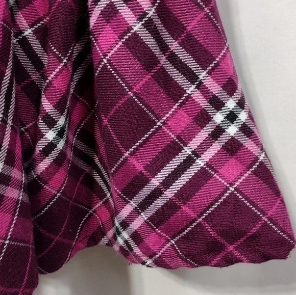 Bonnie Jean Metallic Plaid Dress Girls 5 Pink Babydoll Princess Holiday Party - Image 4 of 4