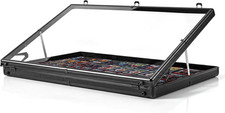 Portable Card Show Display Case 34"X22", Aluminum Trade Show Display Case with A