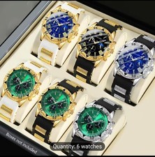 6pcs Unisex Quartz Watch Set - Stylish Round ...