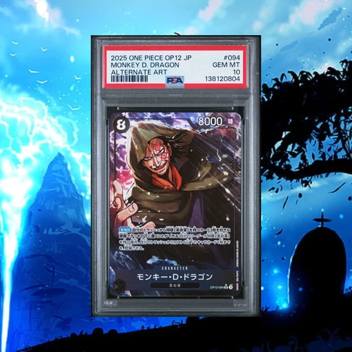 Monkey D. Dragon #094 One Piece Japanese OP-12 Alternate Art PSA 10