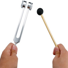 SOUND HEALING 128Hz Weighted Tuning Fork Set Stress Relief Chakra Tool