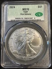 2024 1 oz American Silver Eagle First Delivery  CAC MS70 #506241587 4