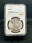 1923 90% Silver Peace Dollar NGC MS61 (Reverse Toning)