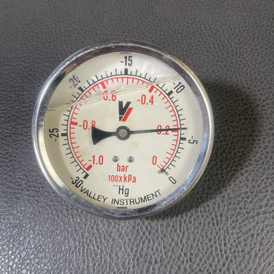#ad #ad Valley Instruments 4inch Oil Filled Vacuum Pressure Gauge Stainless Steel $20.00