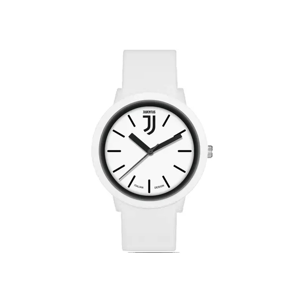 Wristwatch JUVENTUS FC P-JW458UW1 Silicone White Black OFFICIAL