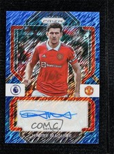 2022 Panini Prizm Premier League Signatures Blue Shimmer Harry Maguire Auto 0q3g