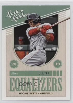 2019 Panini Leather & Lumber Equalizers Gold /99 Mookie Betts #EQ-11 1d3a