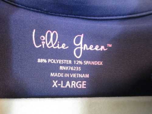 Lillie grün dunkelblau Golf Tennis Langarm 1/4 Zip Shirt Größe XL - Bild 3 von 8