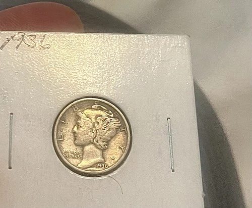 1936 mercury dime no mint mark in 90% Silver Still In XF Condition